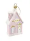 Новогоднее подвесное украшение Домик розовый (пластик) (ПВХ бокс) (11см) (12-09305-N3) - фото 3