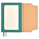 Ежедневник недат. А5 160л "Лейкер" зеленый, белый, бежевый, кожзам, тв.переплет, тиснение фольгой, карман, магн.клапан, офсет, ляссе - фото 3