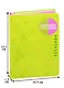 Записная книжка А6 96л кл. малинов.+салатов.иск.кожа, мягк.переплет, ляссе, желт.офсет, оранж.офсет, инд.уп. - фото 2
