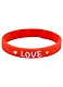 Браслет Love (красный) (силикон) (20,2 см) - фото 1