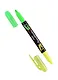 Текстовыделитель Pentel, Twin Checker, двухсторонний жёлтый, салатовый - фото 1