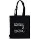Сумка-шоппер Normal is Boring черная, текстиль 40см.*32см. - фото 1
