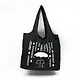Сумка-авоська черная Питер. Дождь из слов  [СК04-0005] - фото 1
