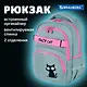 Рюкзак школьный для девочек "Crazy cat"  41*28*17см, 2 отделения, 3 кармана, с карманом для ноутбука, Brauberg - фото 1