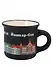 Кружка фарфор маленькая матовая Домики (Черный) (Йошкар-Ола) (75 мл) (065-9-M-118H-BL) - фото 1