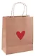 Пакет А5 26*22*10 "Сердечко" крафт - фото 2