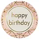 Набор бумажных тарелок Happy birthday на розовом фоне (18 см) (6 шт) (12-01582-G2) - фото 2
