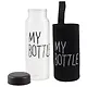 Бутылка в чехле My bottle/Май ботл черная (стекло) (500мл) - фото 2