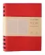 Ежедневник недат. А6 152л "Today" красный, иск.кожа, интегр.переплет, тонир.блок, евроспираль, инд.уп - фото 2