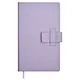 Ежедневник недатированный А6+ 160 листов "Краст" сиреневый, кожзам, твердый переплет, офсет, ляссе, застежка - фото 1
