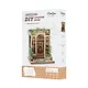 CWGC203 Конструктор интерьерный  – сборный домик CuteBee - Книжный магазин "Зелёная Жизнь", 196 деталей (материалы: дерево, картон, пластик, металл), со световыми эффектами (подсветка интерьера), с питанием от 2хААА батареек (не включены), серия DIY, возр - фото 4