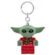LGL-KE208AH Брелок-фонарик для ключей LEGO Star Wars - Малыш Грогу в праздничном свитере (Grogu Holiday Sweater), возраст 6+ - фото 2