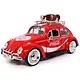 Машинка литая коллекционная Motor City Classics - Die-сast модель по лицензии Coca-Cola 1966 Volkswagen Beetle (Top Rack), масштаб 1:24 - фото 3