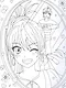 Манга-герои. Аниме-раскраска - фото 3