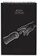 Скетчбук А4 20л "Дай лапу" акварел. бумага, 200г/м2, черный дизайнерский картон, тиснение фольг. серебро, евроспираль - фото 1