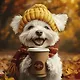 Алмазная  мозаика (набор для творчества) арт. 71402 Песик с кофе, размер: 30*30 см - фото 2