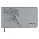 Еженедельник дат. 2026г. 64л 150x87 мм 150x87 мм "Виннер" серый, кожзам, мягк.переплет, блинт.тиснение, офсет, карманный, горизонт, справ.мат-лы, закругл.углы, ляссе, инд.уп - фото 1