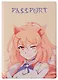 Обложка для паспорта Аниме Девушка-лисичка Кицунэ (Сёдзё) (цветная) (ПВХ бокс) - фото 1