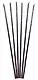 Набор свечей для торта Black Silver (черные с серебром) (6шт) (15см) (12-7color-candle_22) - фото 2