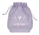 Мешок холщовый «With love», фиолетовый, 20*25*6см, шнурок - фото 1