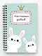 Дневничок для девочек А6 48л "Мой тайный дневник. Мятный с крольчатами" спираль - фото 2
