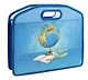 Папка для тетрадей А4 "ГЛОБУС" полипропилен, 37*30*11см, молния, вырубн.ручка в пласт.окантовке, дно с расширением - фото 1