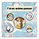 Набор значков. I'm an anime person (5 шт.) - фото 2