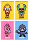 Блокнот А6 40 листов, нелинованный, "Leon, Amber, Emz, Nita, Frank" спираль, Brawl Stars - фото 1