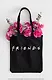 Сумка-шоппер. Friends (черная, 38х42см, длина ручек 58 см) - фото 3