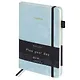 Ежедневник недат. А5 160л "Velvet" серо-голубой, иск.кожа, петля д/ручки, резинка - фото 1