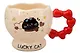 Кружка Котик Lucky Cat (ручка с сердечками) (керамика) (380мл) (12-34466-HY-1347) - фото 1