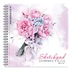 Скетчбук 195*195 20л "Розовый букет" акварельная, 200г/м2, обложка картон, гребень - фото 1