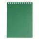 Блокнот А6 80л кл. "VELVET" зеленый, пласт.обл, спираль - фото 1
