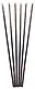 Набор свечей для торта Black Gold (черные с золотом) (6шт) (15см) (12-7color-candle_21) - фото 2