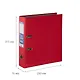 Папка архивная 70мм А4 бордо, бумвинил, прозр.карман, - фото 2