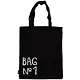 Сумка-шоппер Bag №1 черная, текстиль 40см.*32см. - фото 1