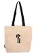 Сумка-шоппер с дном «Ять» (бежевая) (текстиль) (34х36см) - фото 1