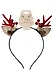 Ободок новогодний Рожки олененка с ушками и бубенчиками (текстиль) (12-6142-HNY13) - фото 1