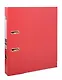 Папка архивная 50мм А4 красная, PVC, прозр.карман, металл.уголки - фото 1