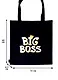 Сумка-шоппер Big Boss с короной, черная (текстиль) (40х32) (СК2021-73) - фото 2