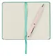 Записная книжка А6- 96л кл. "JOY BOOK. Ментоловый" 7БЦ, иск.кожа, тонир.форзац, тонир.блок, скругл.углы, сшит.блок, ляссе, резинка, карман на задн.форзаце - фото 3
