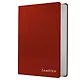 Записная книжка А6 80л кл. "Studio. Бордовый", иск.кожа,интегр.обл., скругл.углы, ляссе - фото 1