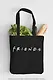 Сумка-шоппер. Friends (черная, 38х42см, длина ручек 58 см) - фото 7