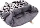 Сумка-шоппер плюшевая Пятнышки (черно-белая) (40х36) - фото 5