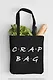 Сумка-шоппер. Crap bag (черная, 38х43 см, длина ручек 58 см) - фото 4