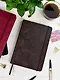 Ежедневник недат. А5 160л "Граниссо" темно-коричневый, кожзам, тв.переплет, застежка-резинка, карман, тонир.блок, ляссе - фото 11