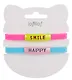 Набор парных браслетов Smile, Happy (силикон) (12-04407-B77) (Lafilaf) - фото 5