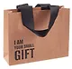 Пакет А6 14*18*5 "I am your small gift"  крафт, горизонт., нейтр. - фото 2