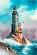 Алмазная мозаика (классическая) с подрамником, с полным заполнением "Серый маяк", 17 х 22 см - фото 1