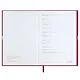Ежедневник дат. 2026г. А5 176л "Тиволи глосс" красный, кожзам, мягк. переплет, застёжка-резинка, блинт.тиснение, офсет, справ.мат-лы, ляссе, инд.уп - фото 6